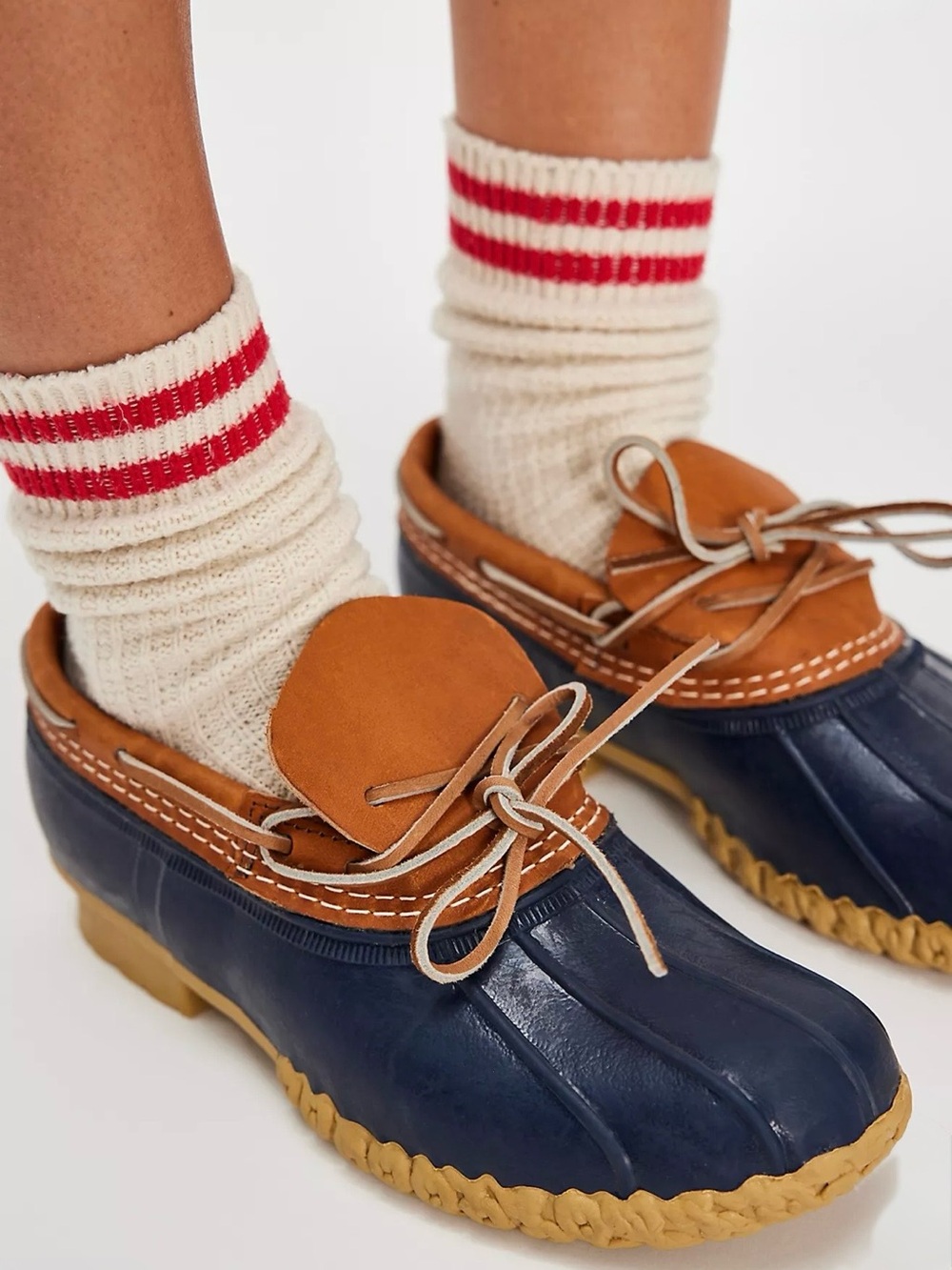 L.L.Bean Boots Leather Rubber Mocs Shoes